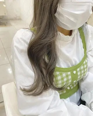 セミロング カラー ヘアアレンジ マツエク・マツパ 透明感カラー🫧ヘア セット🫧松本菜月の眉毛・アイブロウイメージ