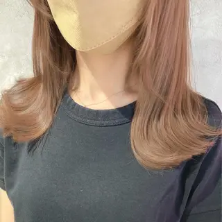 セミロング カラー スキバサミを使わない カット🌼唯🌼のヘアスタイル