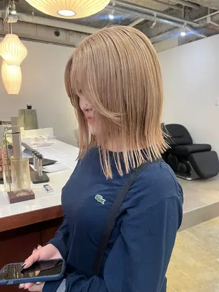 ミディアム カラー Sanaダブルカラー ✨️パルコ徒歩1分のヘアスタイル