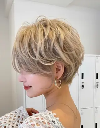 ショート カラー パーマ ヘアアレンジ ショート口コミ横浜 No.１カット/徹平のヘアスタイル