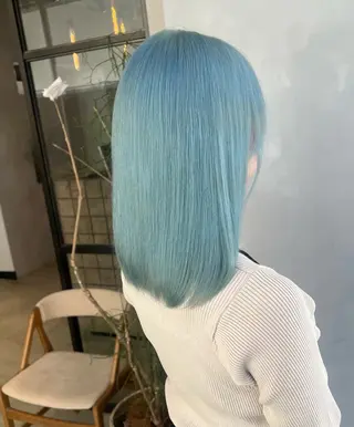 ミディアム 渋谷ハイトーン/ デザインカラー阿部のヘアスタイル
