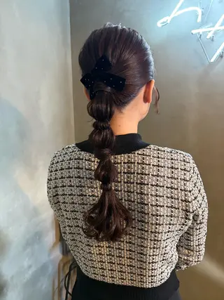 ロング ヘアアレンジ LeAng所属・佐伯 桃のヘアスタイル