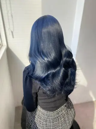 ロング 暗髪🩶ラベンダー/ ブルー/ユウナ🤍のヘアスタイル