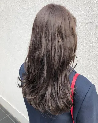 セミロング カラー パーマ ヘアアレンジ 【白髪ぼかし 専門GBG】自由が丘のヘアスタイル
