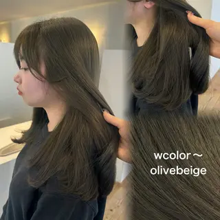 ミディアム カラー yard.長田 唯のヘアスタイル