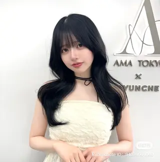 ロング カラー 透明感カラー✨🩵 韓国ヘアkanatoのヘアスタイル