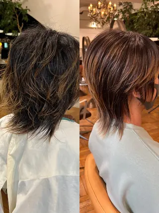 ショート パーマ メンズ ✨デザインカラー✨ ハイトーン　森貴章のヘアスタイル