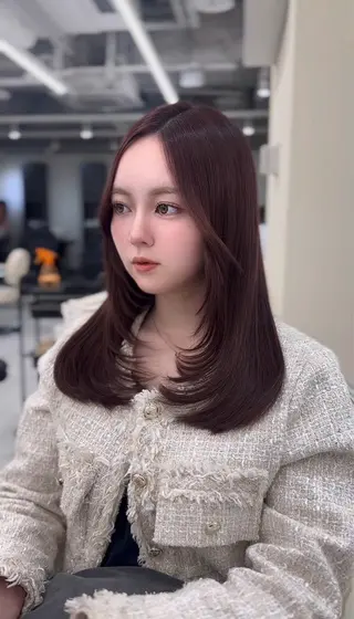 セミロング カラー 髪質改善🫧 カラー特化/Hinaのヘアスタイル