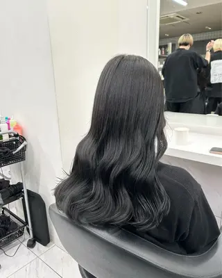 セミロング カラー パーマ ヘアアレンジ メンズ キッズ 🦋韓国レイヤー｜ 透明感グレージュ🦋のヘアスタイル