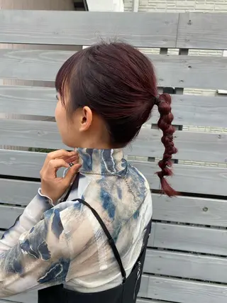 ミディアム カラー ヘアアレンジ 似合わせレイヤー/ Wカラー🧸こころのヘアスタイル