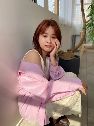 ミディアム 田中 あやなのヘアスタイル