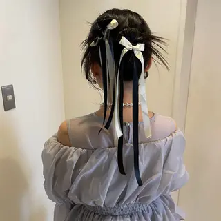 ロング ヘアアレンジ ヘアアレンジ/ 暖色🩵hazukiのヘアスタイル