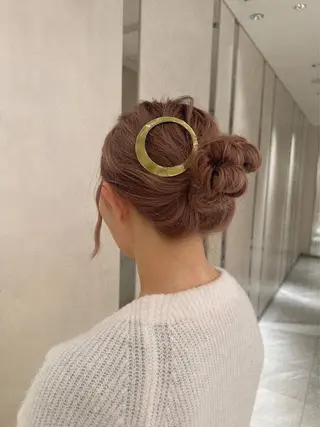 カラー ヘアアレンジ ブリーチカラー/ベー ジュ/Hono🦖のヘアスタイル