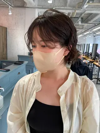 ミディアム パーマ KOOKI スティードトーキョーのヘアスタイル