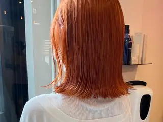 ミディアム カラー ヘアカラー&縮毛矯正 STAR☆RIVERのヘアスタイル