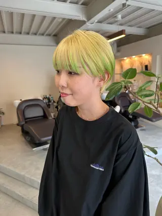 ショート カラー ハイトーン×似合わせ 🌱中川慎之介のヘアスタイル