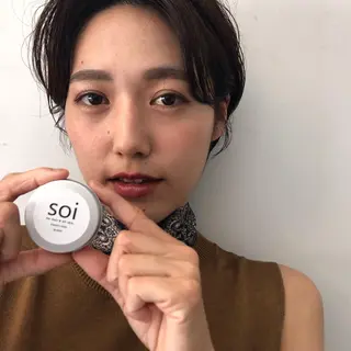 ショート 森貴裕/ベージュ/ パーマ/オリーブのヘアスタイル