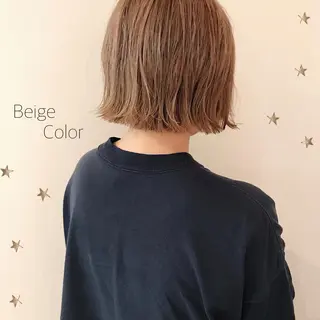 ミディアム カラー 市川 千夏のヘアスタイル