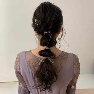 ロング ヘアアレンジ 【淡色color/ nail】maikoのネイルデザイン