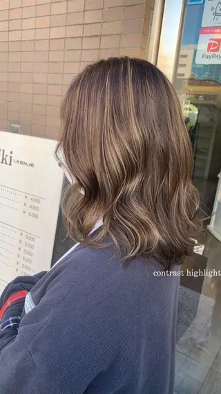 ミディアム カラー カラー特化美容師 💎EIKI💎のヘアスタイル