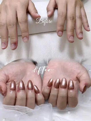 ミディアム カラー パーマ ヘアアレンジ キッズ ネイル マツエク・マツパ アイブロウ Mona【パラジェル ・長さ出し専門店】のネイルデザイン