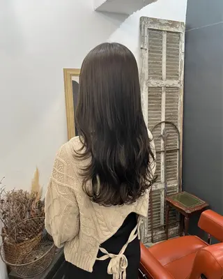 ロング カラー 暗髪とオリーブ🌿 渡辺拓人のヘアスタイル