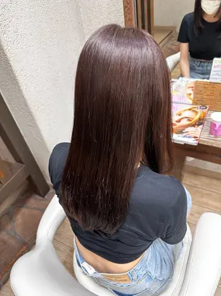 セミロング カラー 阿部 美咲のヘアスタイル
