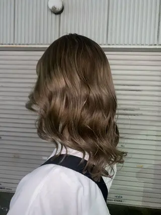 セミロング カラー ハードパーマ Rico💜のヘアスタイル