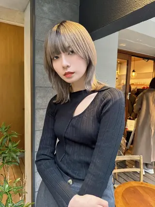 セミロング ルービック難波／韓国 /艶カラー/KAZUのヘアスタイル