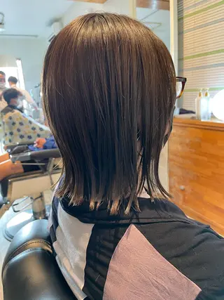 ミディアム カラー 通い続けられるサロン ママ美容師　明日香のヘアスタイル