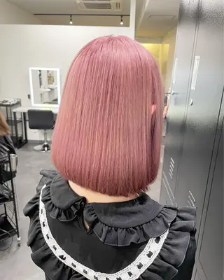 ミディアム カラー メンズモテパーマ💙 fuwaのヘアスタイル