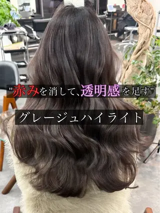 ロング カラー ハイライト/レイヤー 河原町/Manatoのヘアスタイル