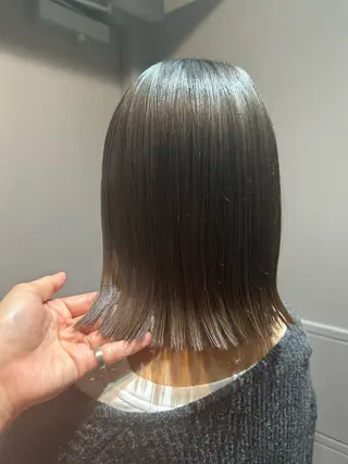 ショート カラー 縮毛矯正+モテカラー 🎀✨MIHOのヘアスタイル