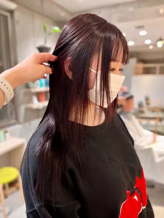 セミロング カラー オタク美容師🛍/ 酸性ストレート/艶髪のヘアスタイル