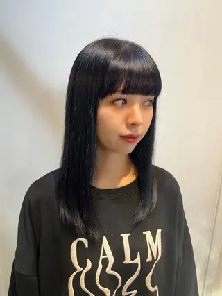 セミロング カラー sora / 渋谷 / ハイトーンのヘアスタイル