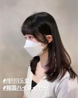 セミロング ❤︎︎韓国ヘア❤︎︎ 𝑺𝒉𝒊𝒉𝒐のヘアスタイル
