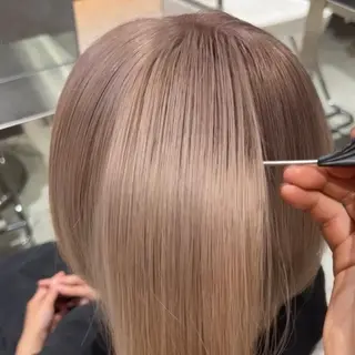 ショート カラー ヘアアレンジ three Natsumeのヘアスタイル