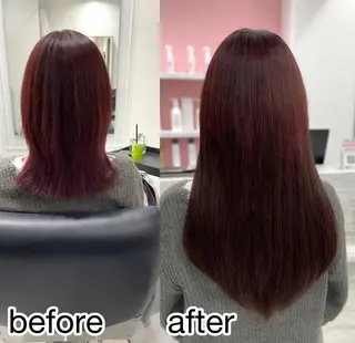 カラー ロング 桃屋 桃屋のヘアスタイル