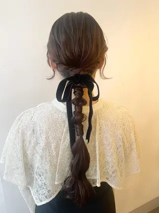 ロング ヘアアレンジ ✨透明感ケアカラー✨ 長野ゆきなのヘアスタイル