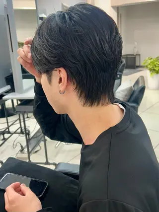 ショート パーマ メンズ ナチュラル×色気パ ーマ 渋谷/マナミのヘアスタイル