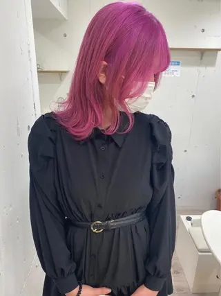 ミディアム カラーが上手い 辻悠月のヘアスタイル