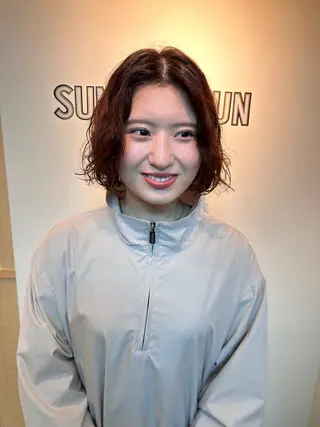 ショート パーマ SUNSUNSUN 斎藤天海のヘアスタイル