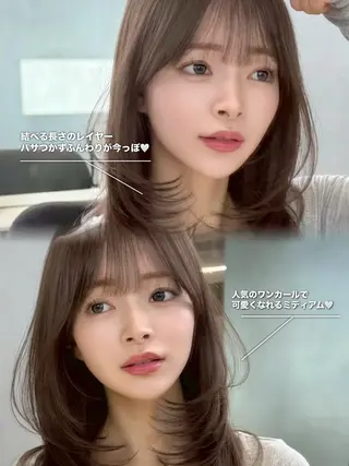 セミロング GLROW IVY 大宮のヘアスタイル