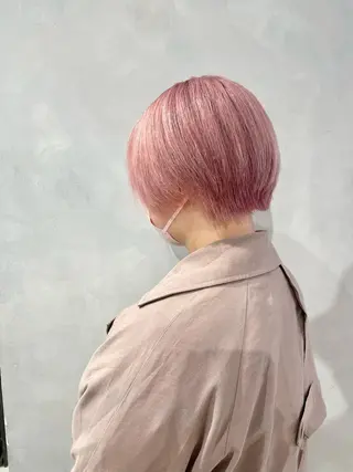 ショート カラー ハイトーン×レイヤー ／遠藤将太のヘアスタイル