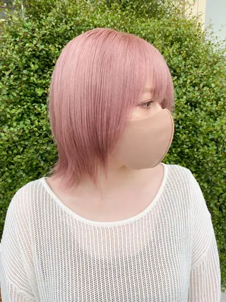 ショート カラー ヘアアレンジ ハイトーンカラー🌈 メンズパーマ鈴木康平のヘアスタイル