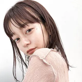 ミディアム カラー 髪質改善/縮毛矯正/ トリートメント/庭田のヘアスタイル