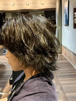 ミディアム カラー メンズ 村上 翔平のヘアスタイル