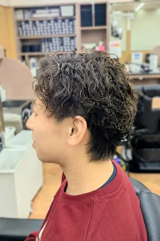 ショート パーマ 理容プラージュ燕三条 福井のヘアスタイル