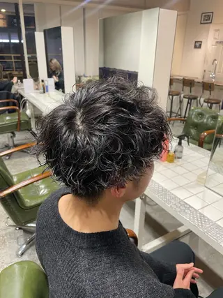 ショート パーマ メンズ ☂️カトウ ケイゴ☂️のヘアスタイル