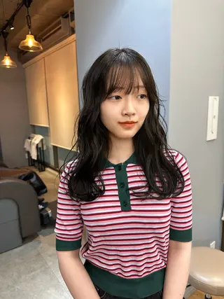 ミディアム パーマ さとう あやかのヘアスタイル